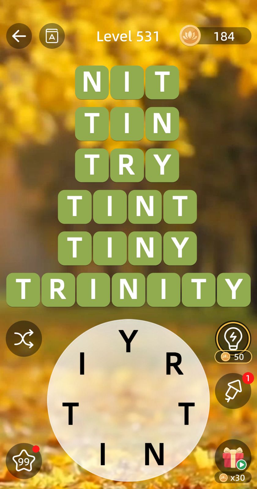 Zen Word Level 531 Answers