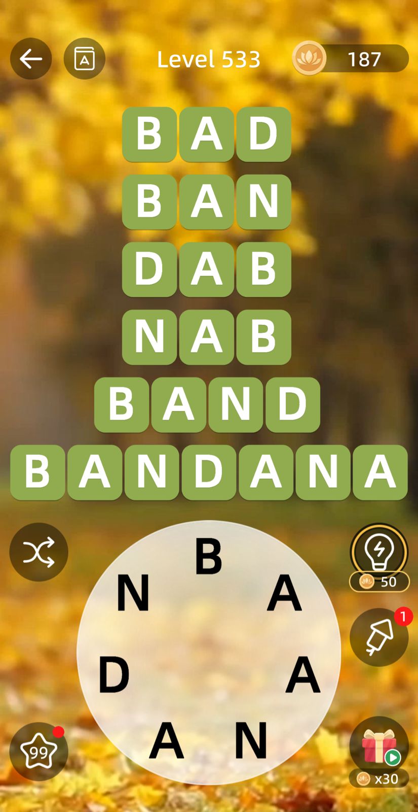 Zen Word Level 533 Answers