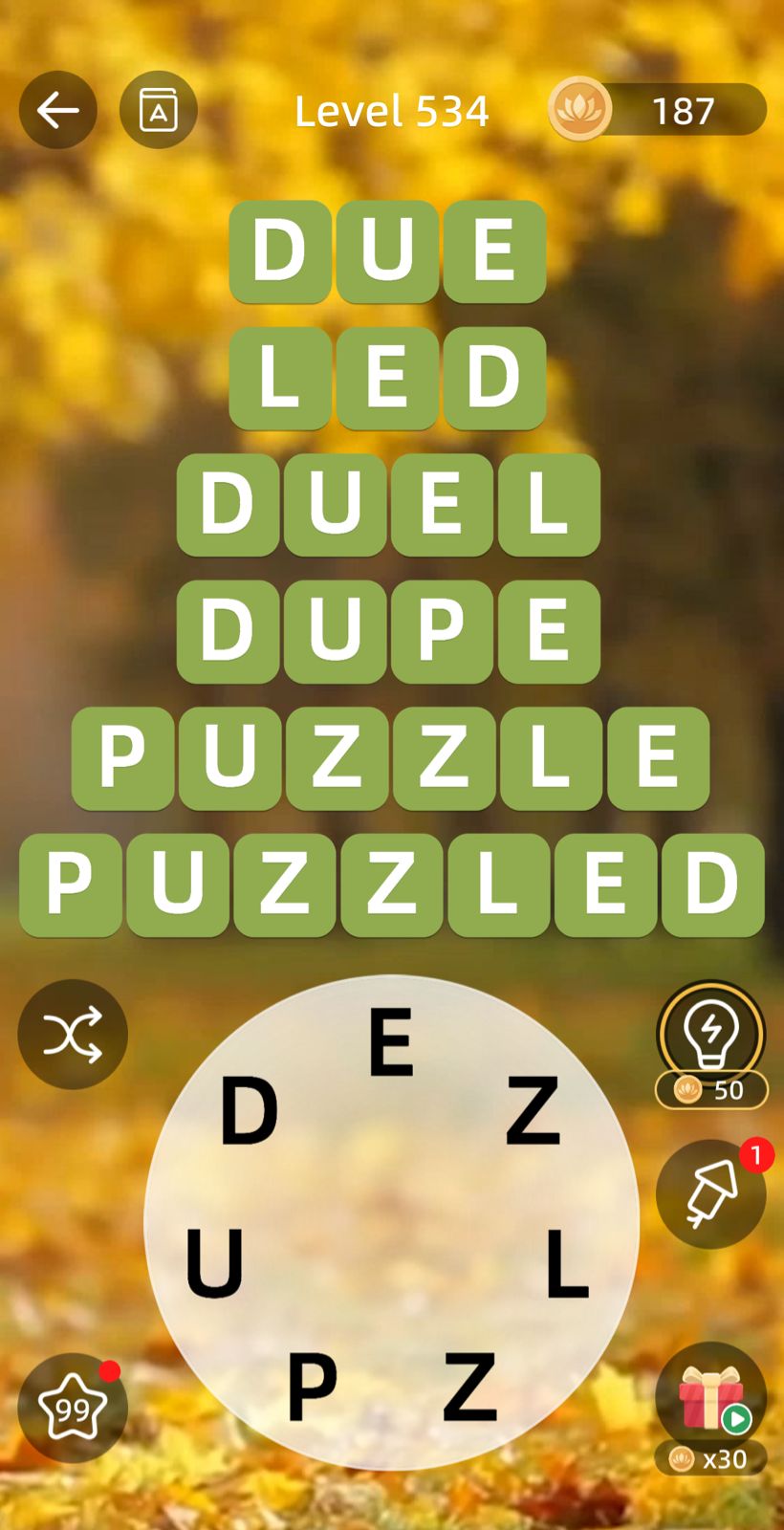 Zen Word Level 534 Answers