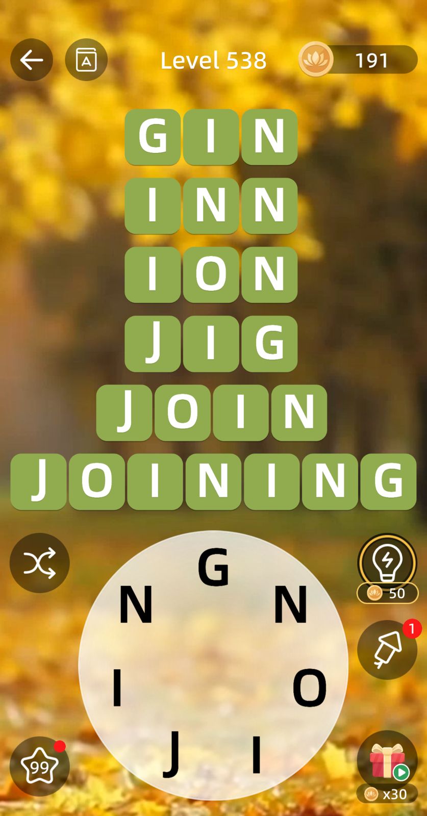 Zen Word Level 538 Answers