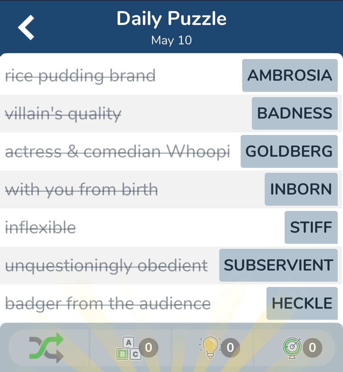 7 Little Words May 10 2024