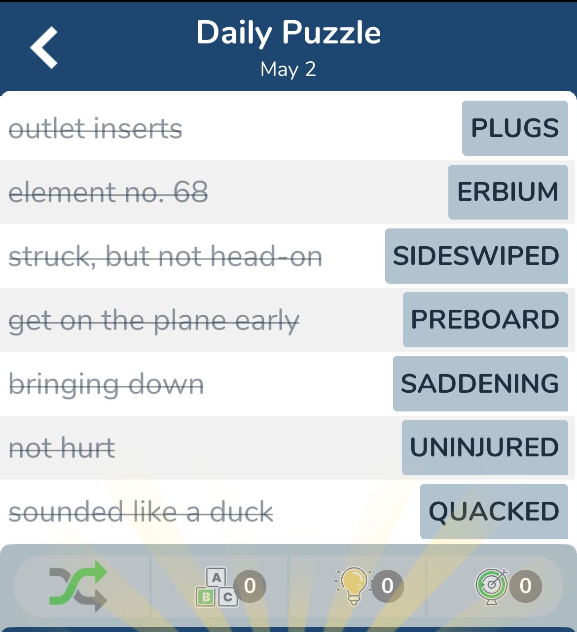 7 Little Words May 2 2024