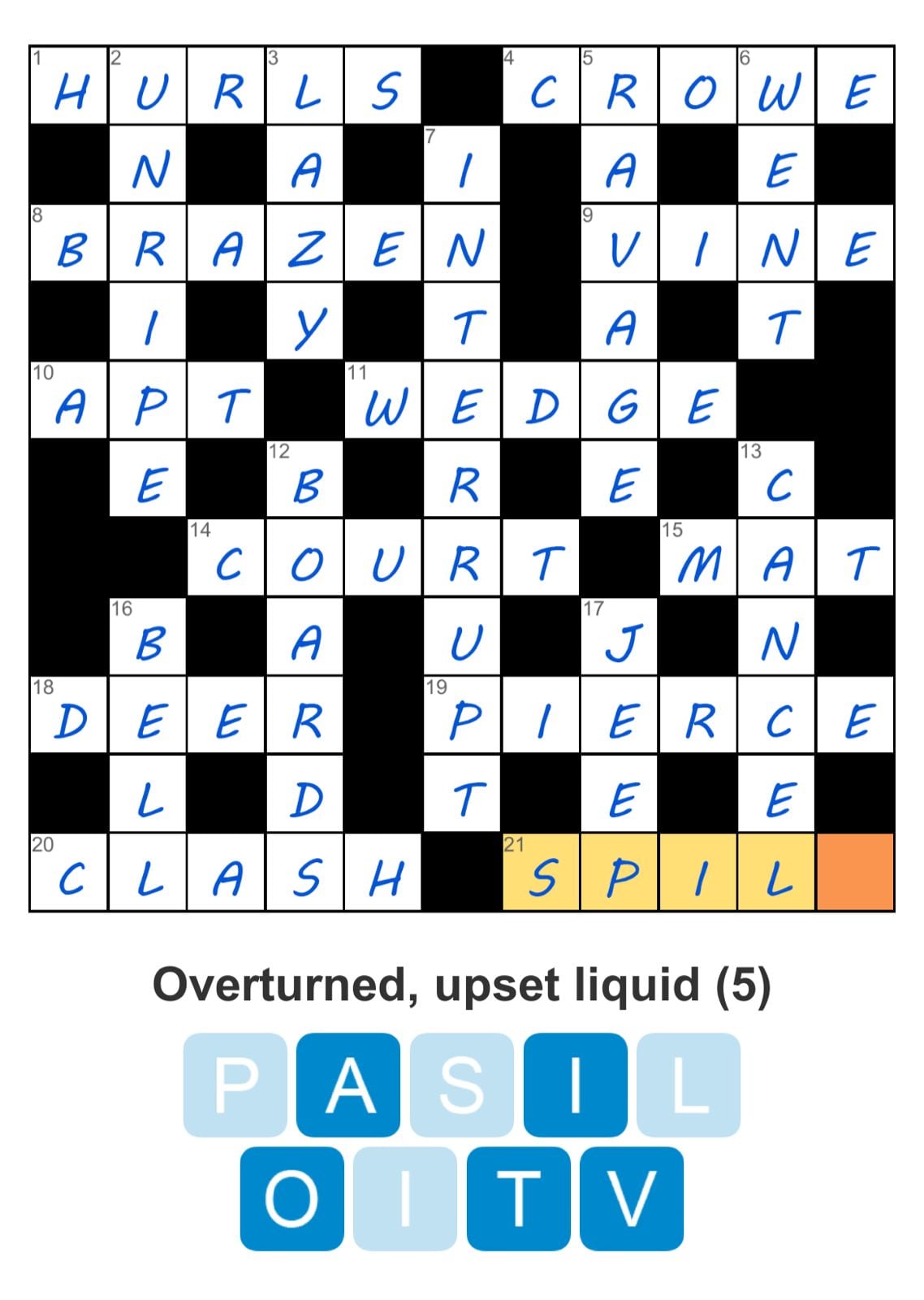 Puzzle Page Crossword May 18 2024