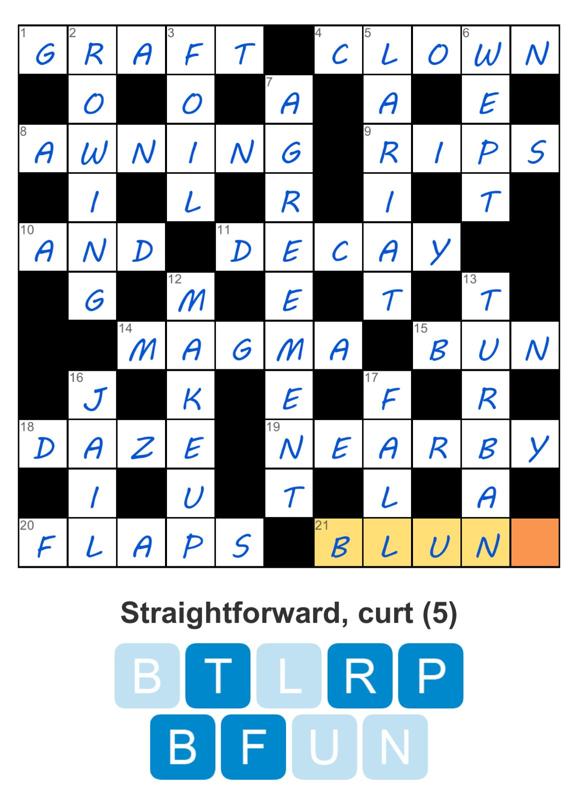 Puzzle Page Crossword May 3 2024