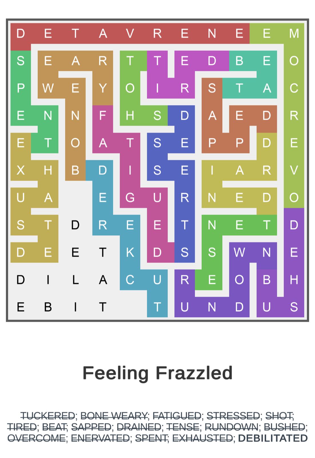 Puzzle Page Word Snake May 25 2024