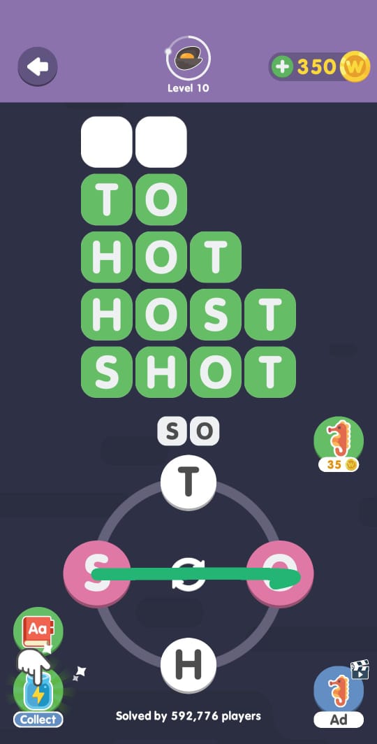 Word Search Sea Level 10