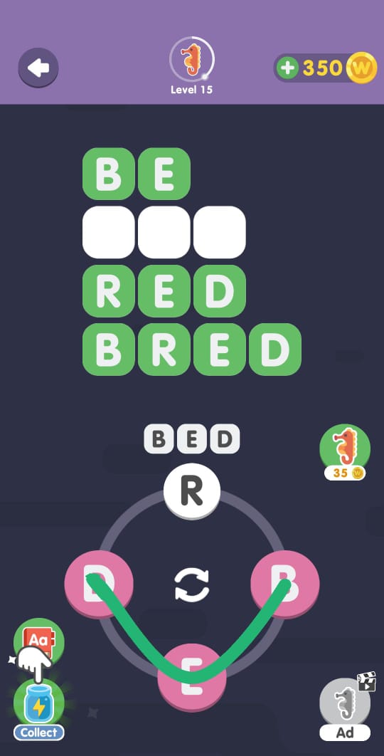Word Search Sea Level 15