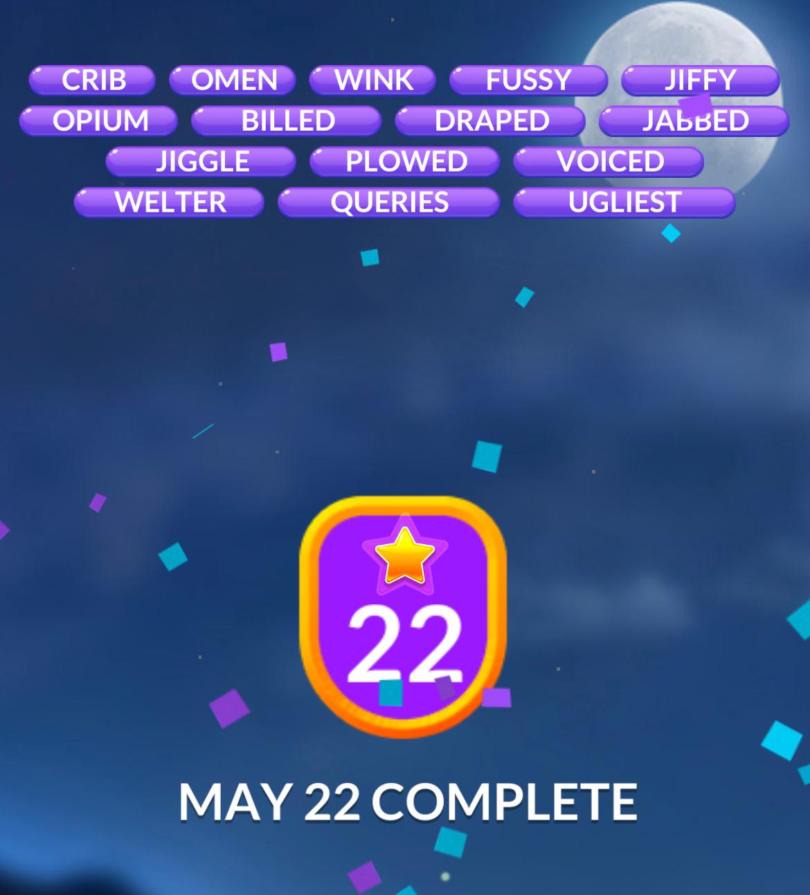 Word Stacks Daily Puzzle May 22 2024 Answers