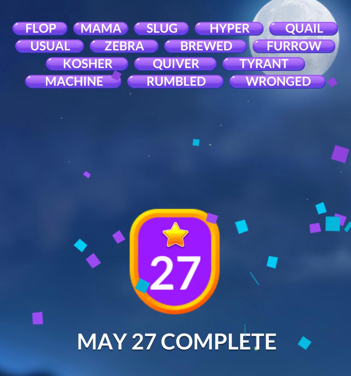 Word Stacks Daily Puzzle May 27 2024