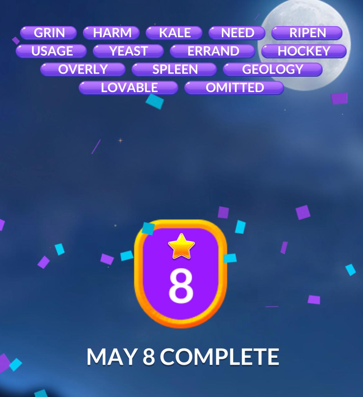 Word Stacks Daily Puzzle May 8 2024 Answers