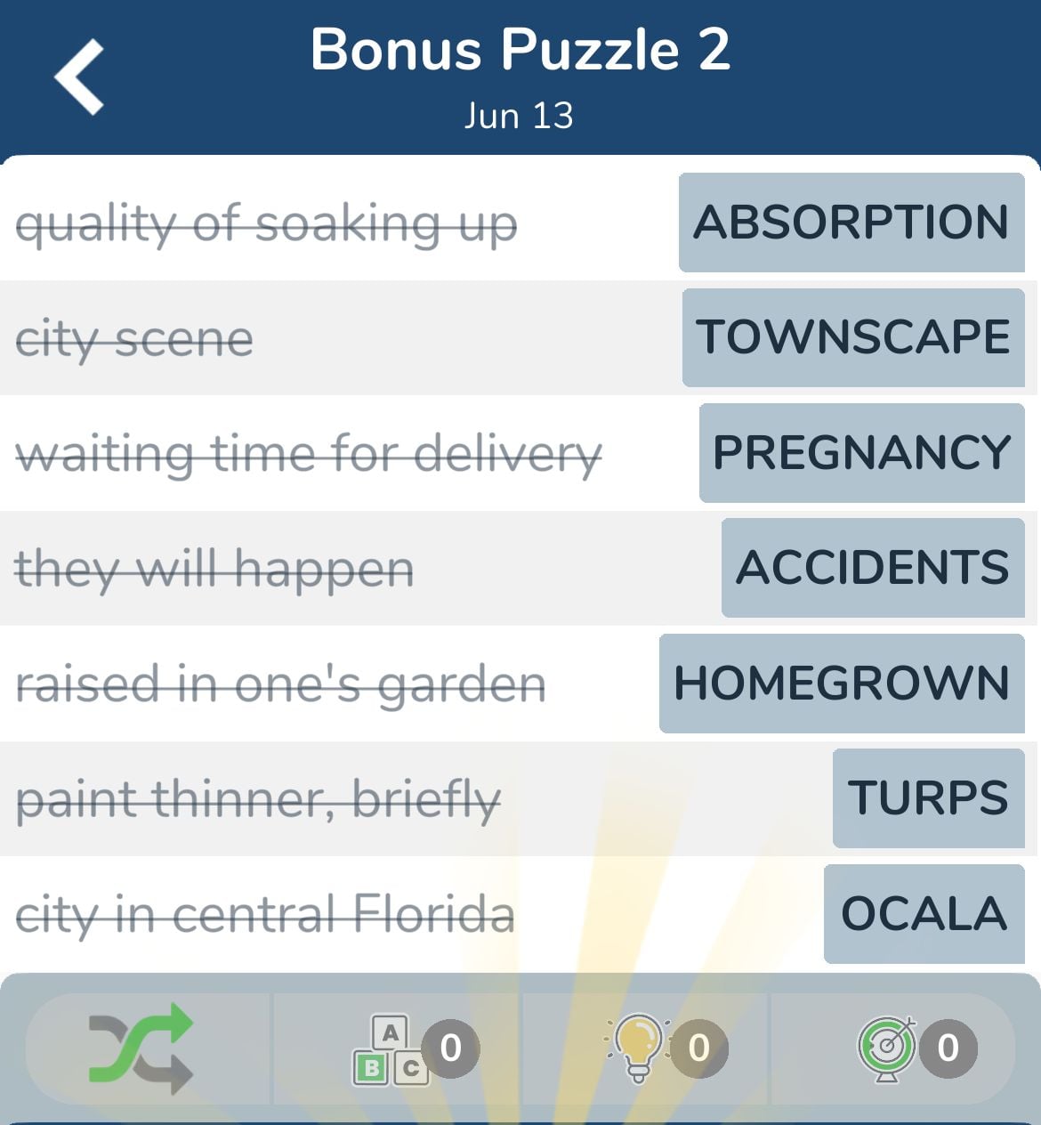 7 Little Words June 13 2024 Bonus 2