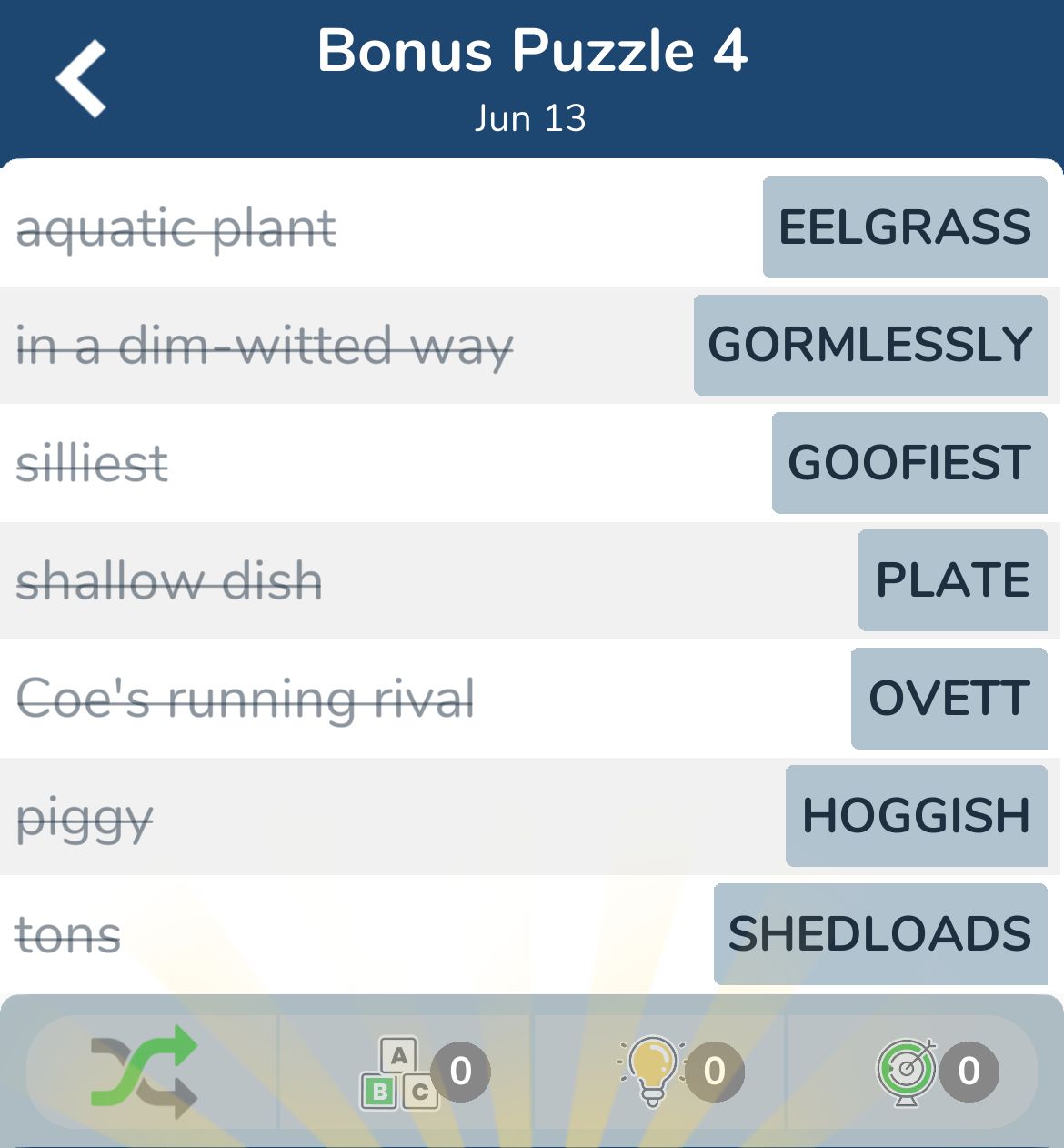 7 Little Words June 13 2024 Bonus 4