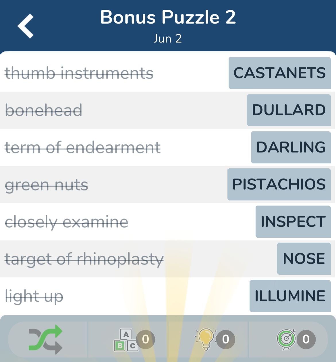 7 Little Words June 2 2024 Bonus 2