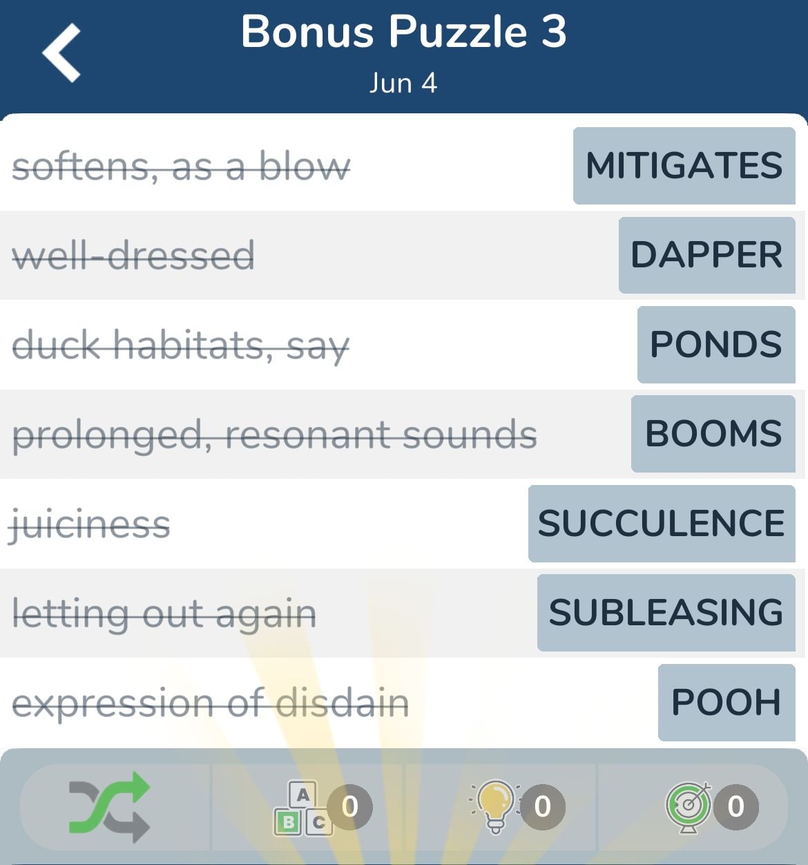 7 Little Words June 4 2024 Bonus 3