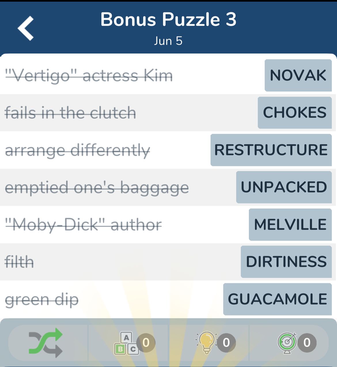 7 Little Words June 5 2024 Bonus 3