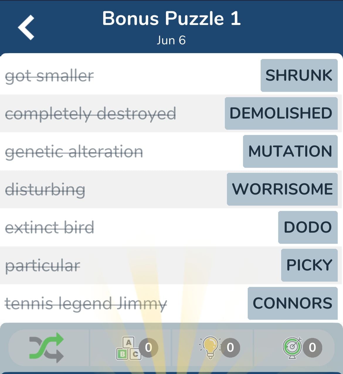7 Little Words June 6 2024 Bonus 1
