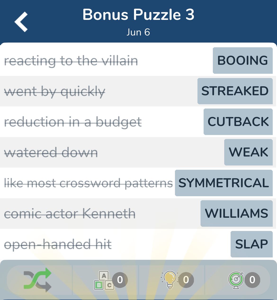 7 Little Words June 6 2024 Bonus 3
