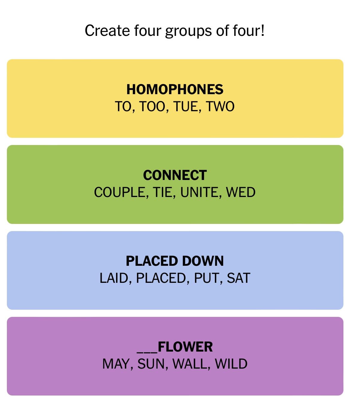 NYT Connections June 29 2024