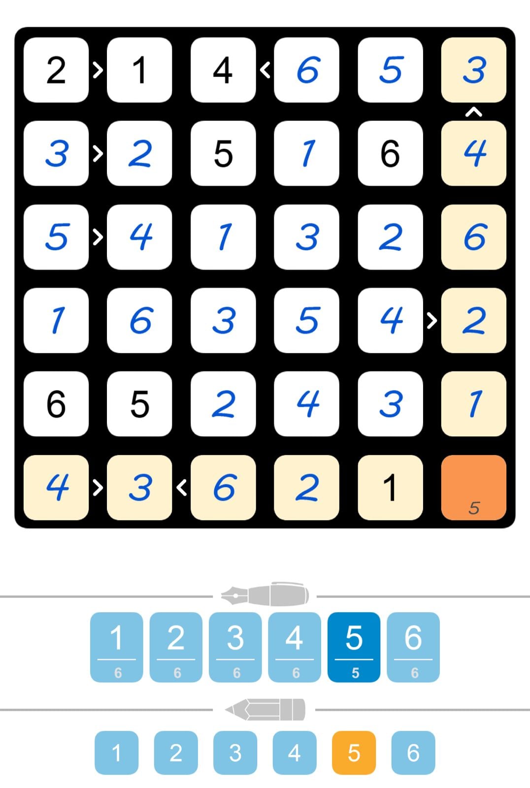 Puzzle Page Futoshiki June 15 2024