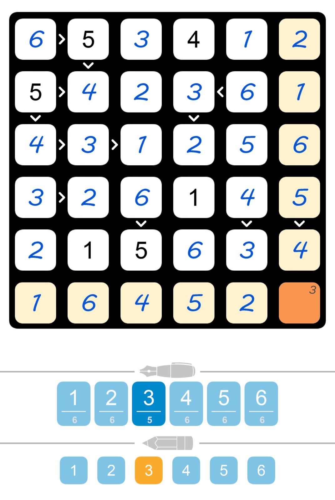 Puzzle Page Futoshiki June 29 2024
