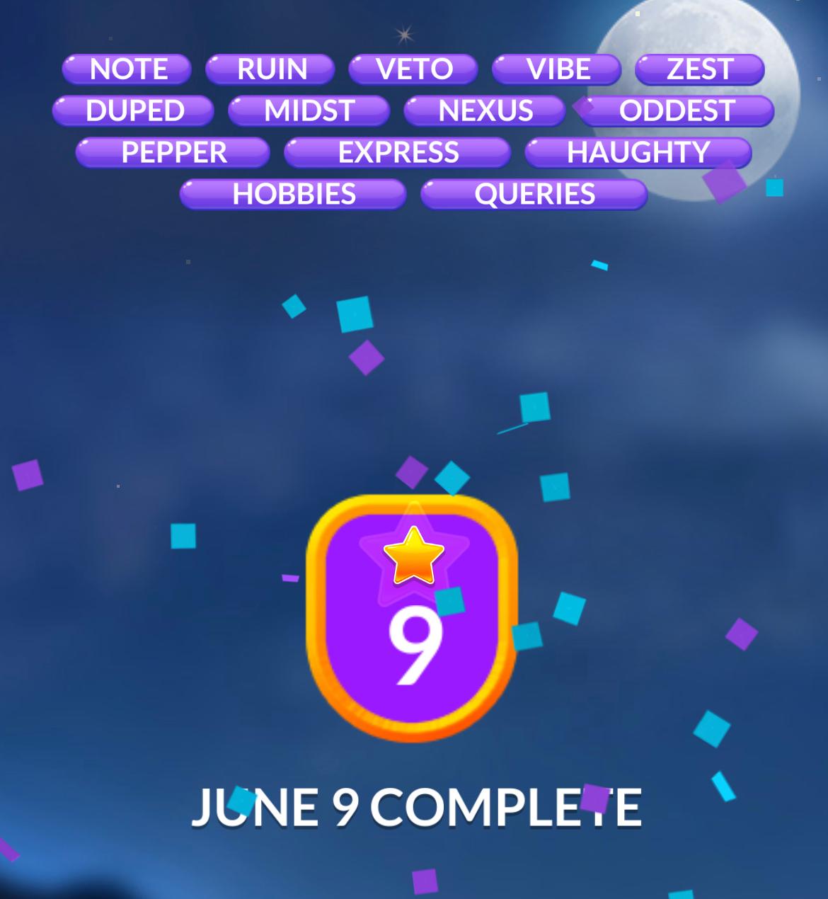 Word Stacks Daily Puzzle June 9 2024