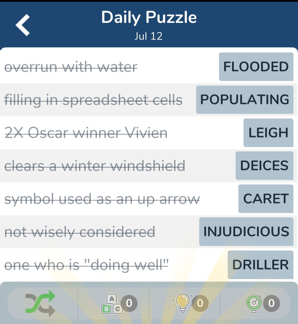 7 Little Words July 12 2024