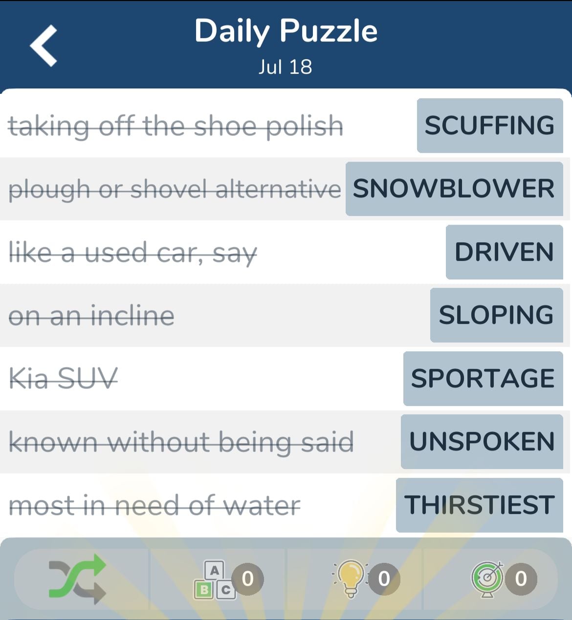 7 Little Words July 18 2024