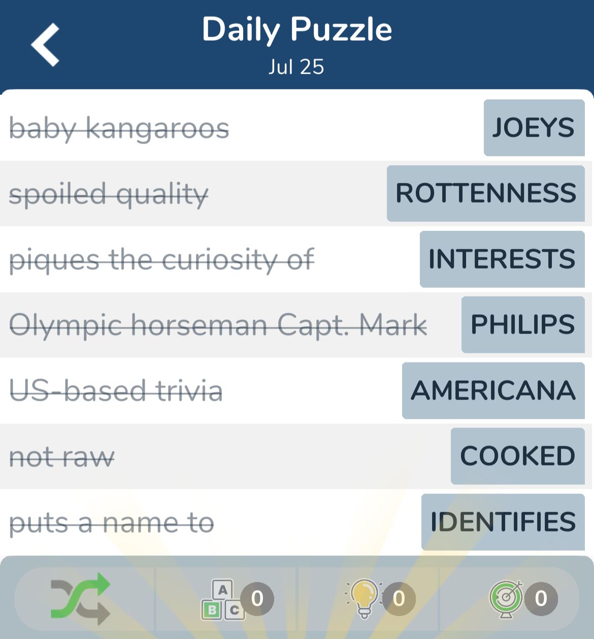 7 Little Words July 25 2024