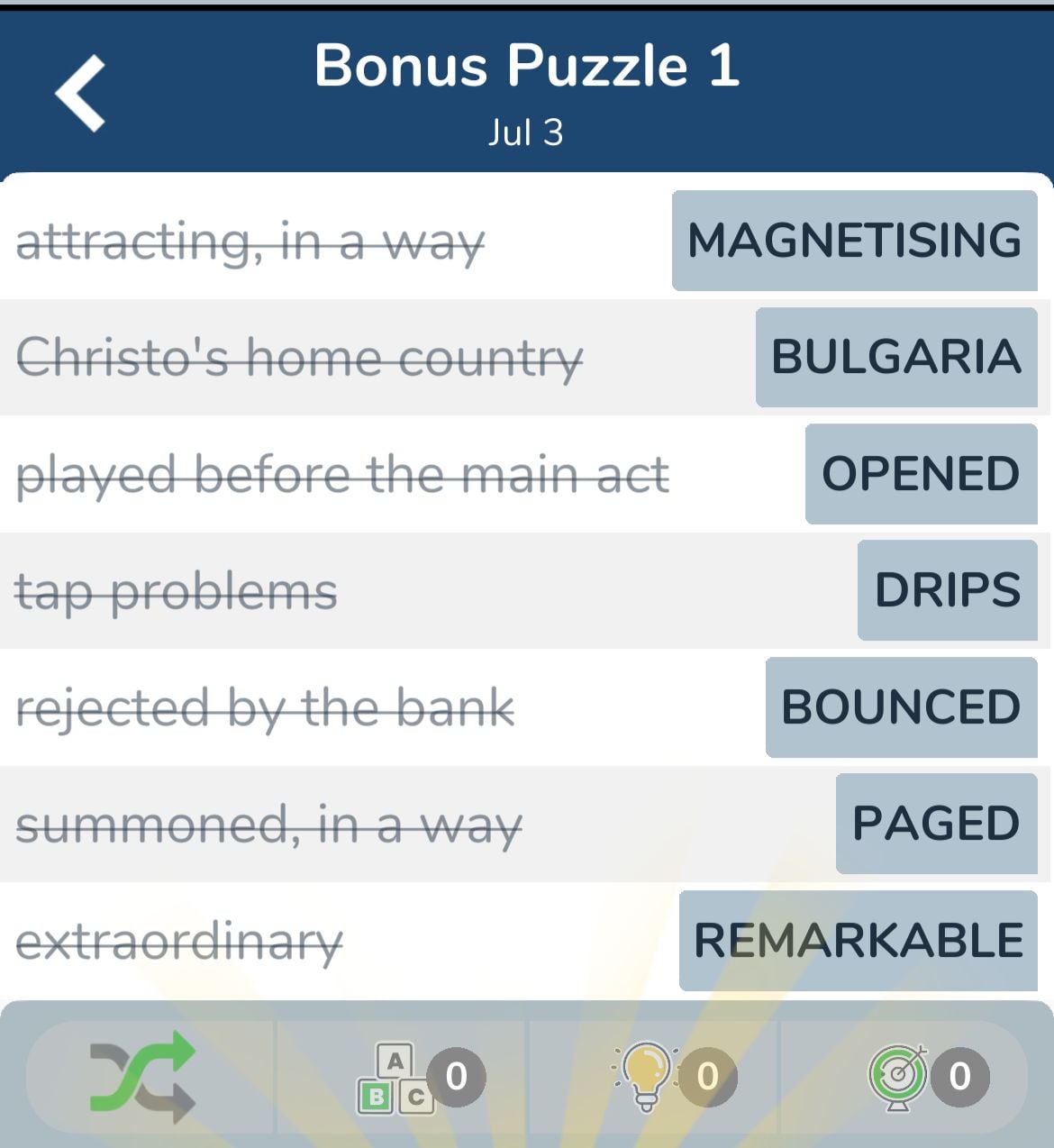 7 Little Words July 3 2024 Bonus 1 7 Little Words July 3 2024 Bonus 1