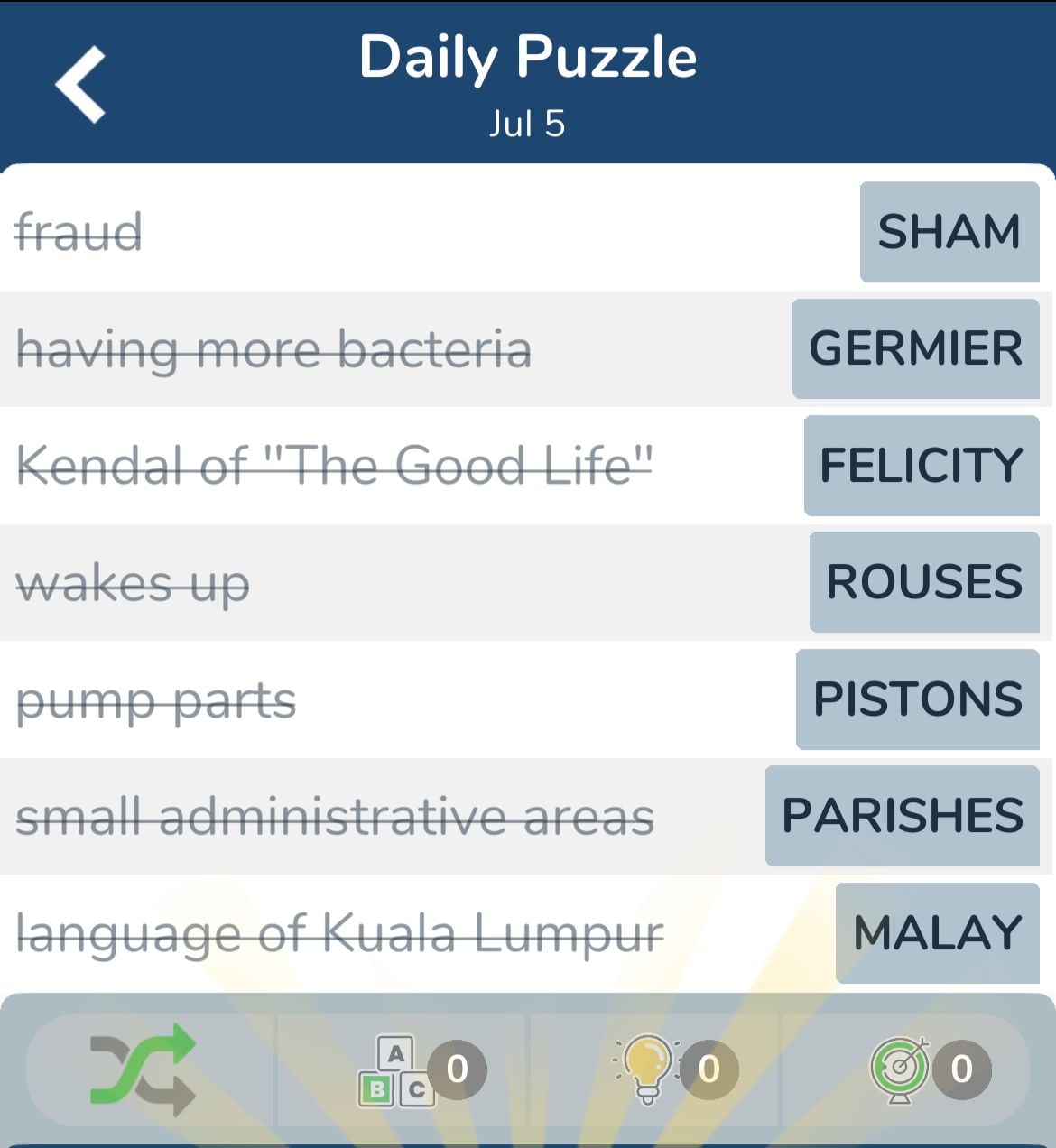 7 Little Words July 5 2024