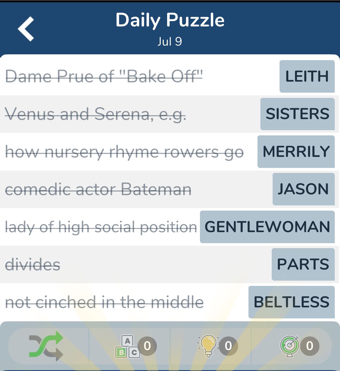 7 Little Words July 9 2024
