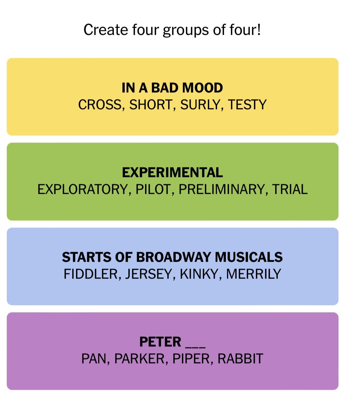 NYT Connections July 16 2024