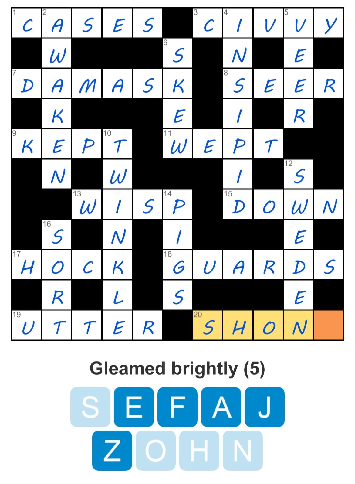 Puzzle Page Crossword July 20 2024