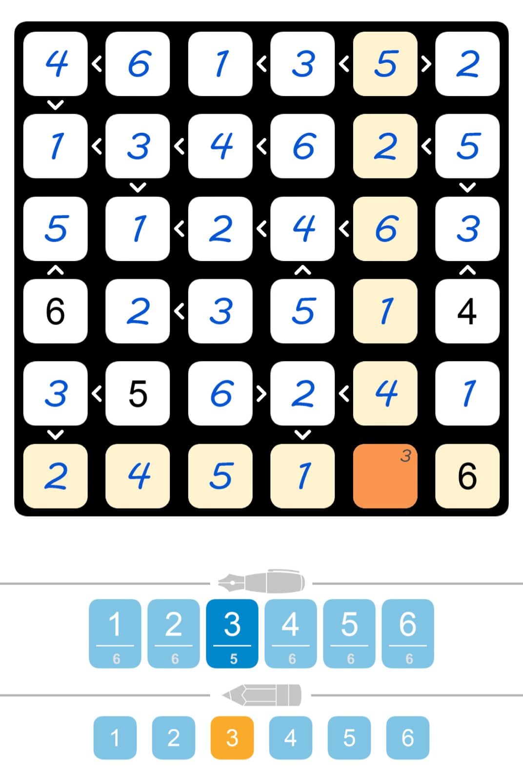 Puzzle Page Futoshiki July 5 2024