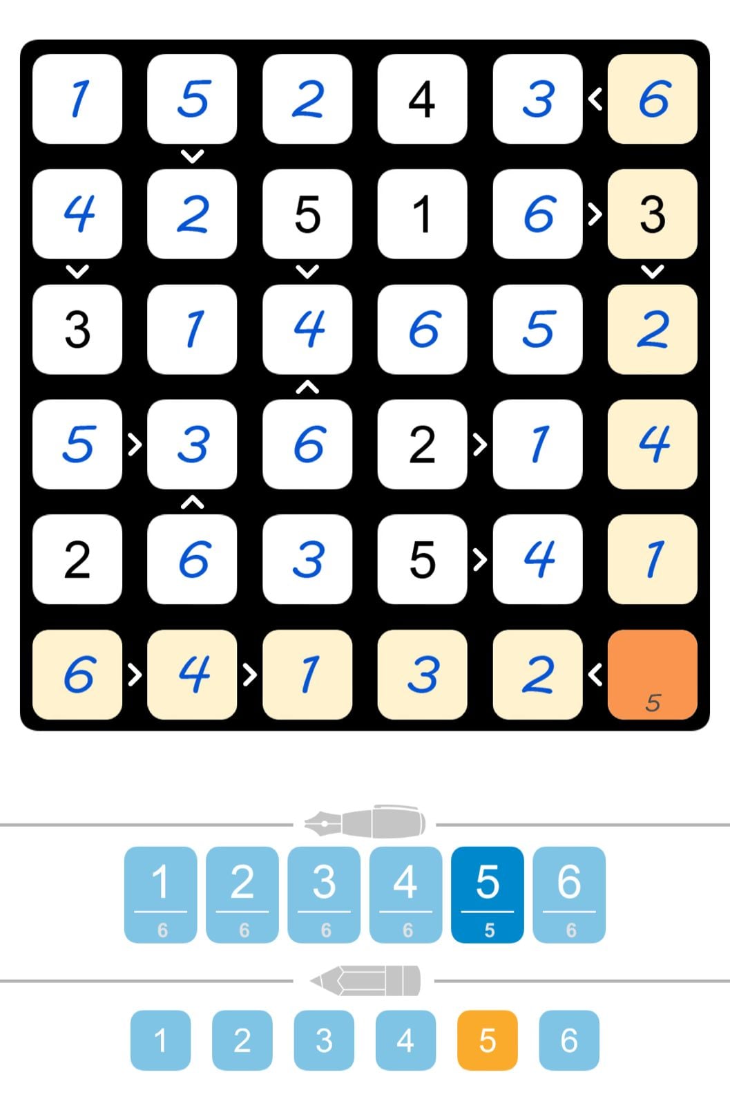 Puzzle Page Futoshiki July 6 2024