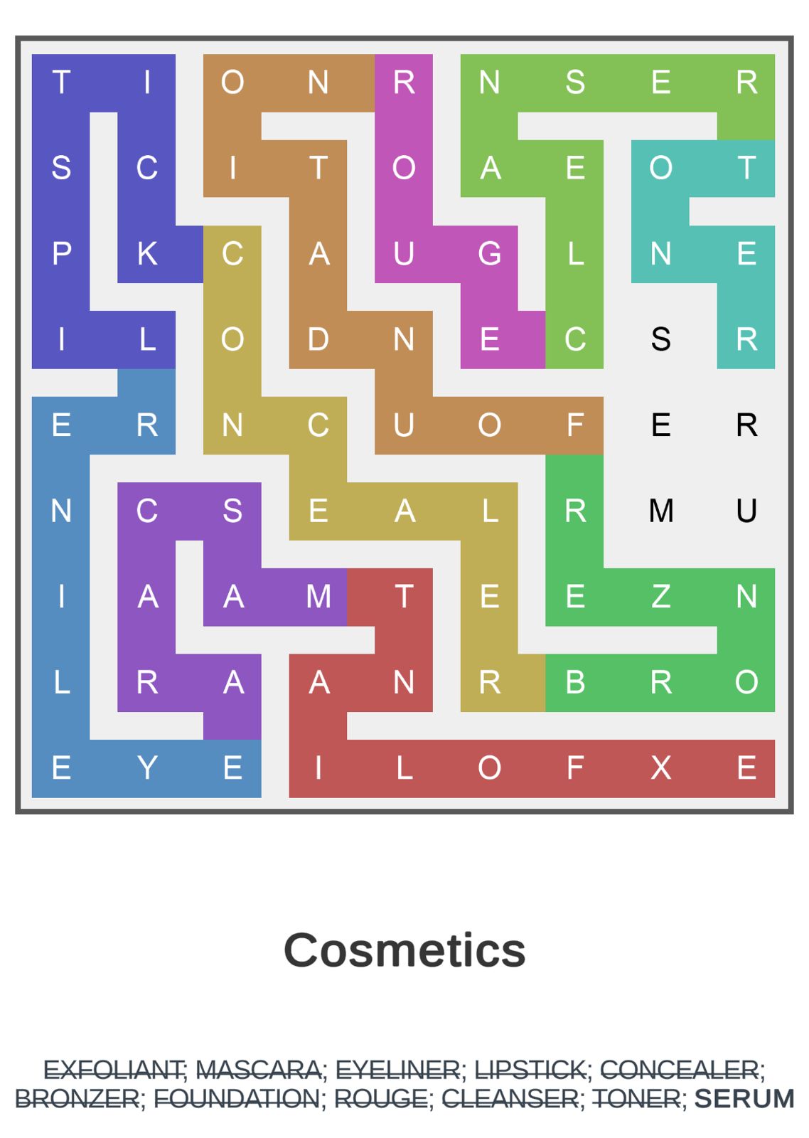 Puzzle Page Word Snake July 10 2024