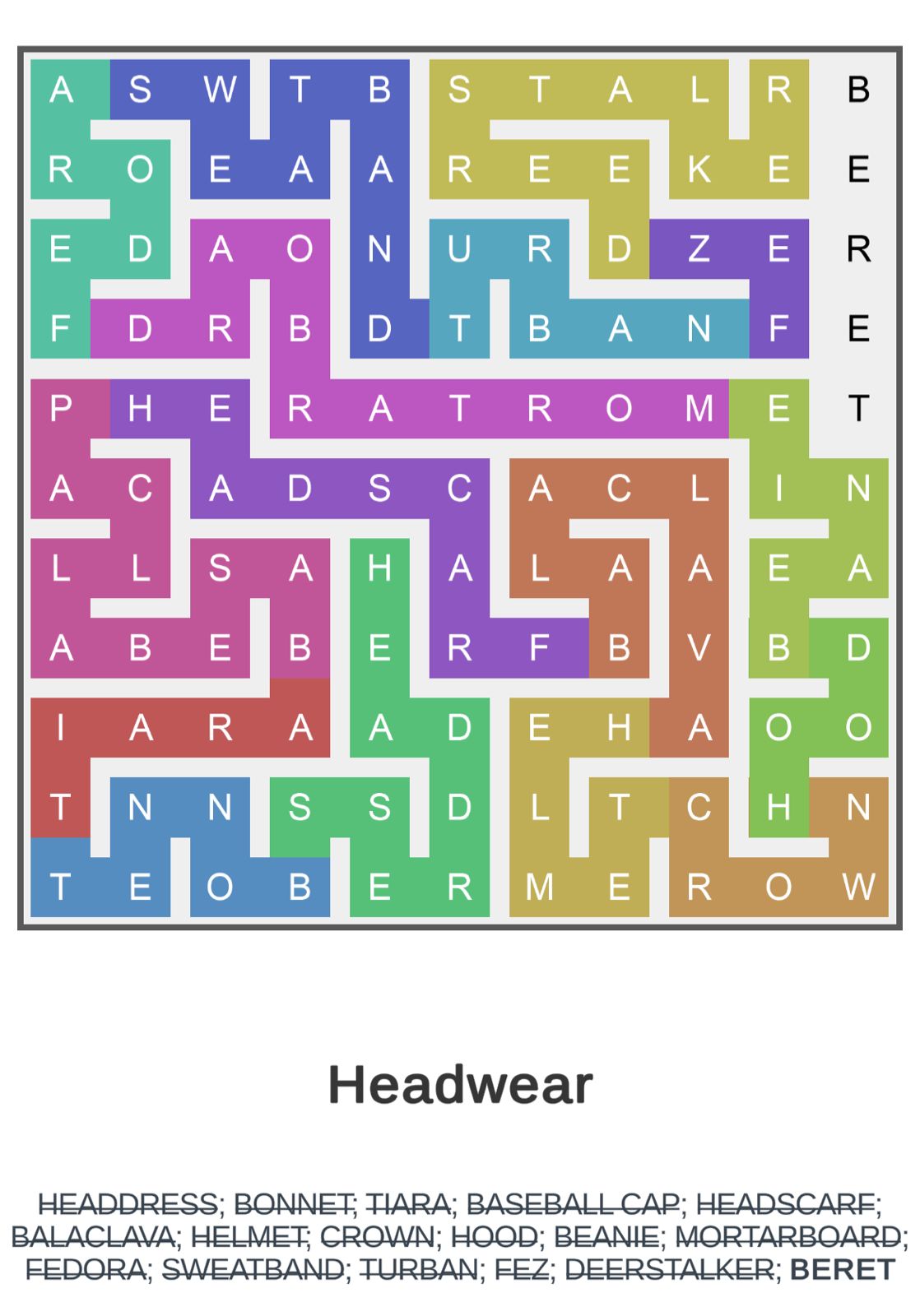 Puzzle Page Word Snake July 20 2024