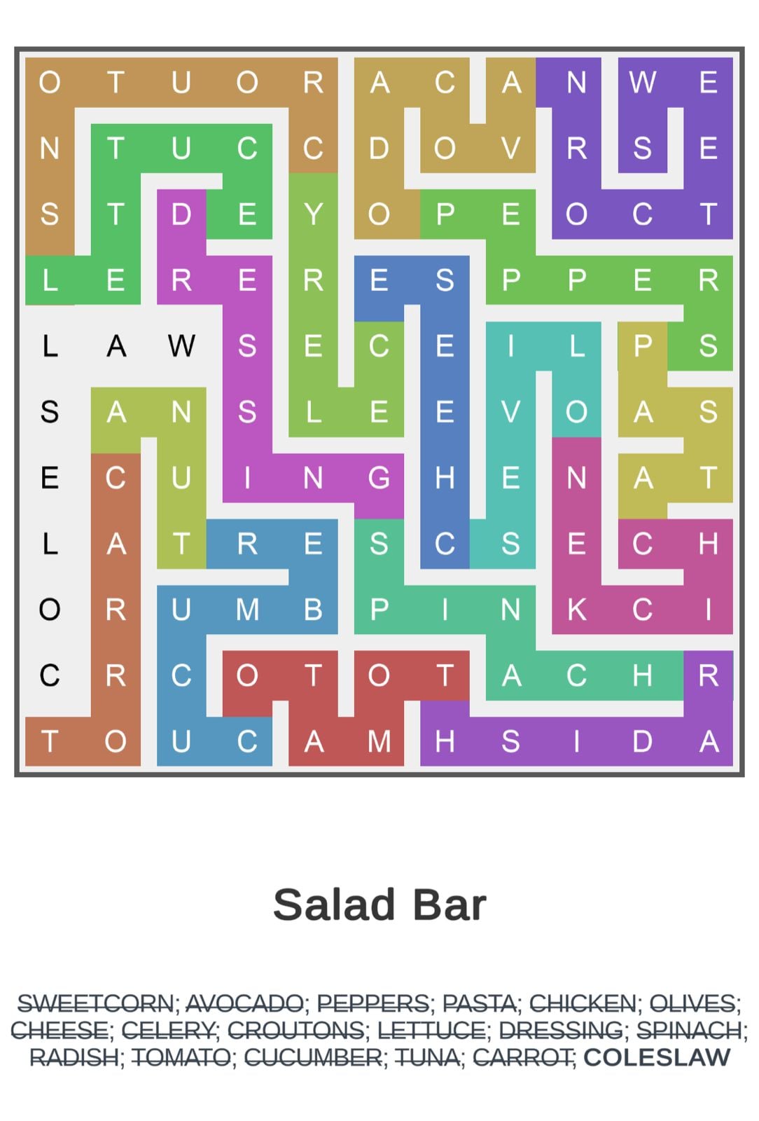 Puzzle Page Word Snake July 6 2024