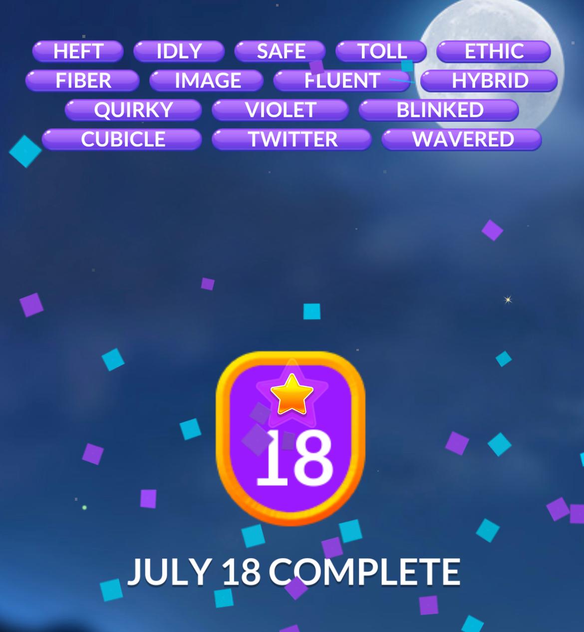 Word Stacks Daily Puzzle July 18 2024