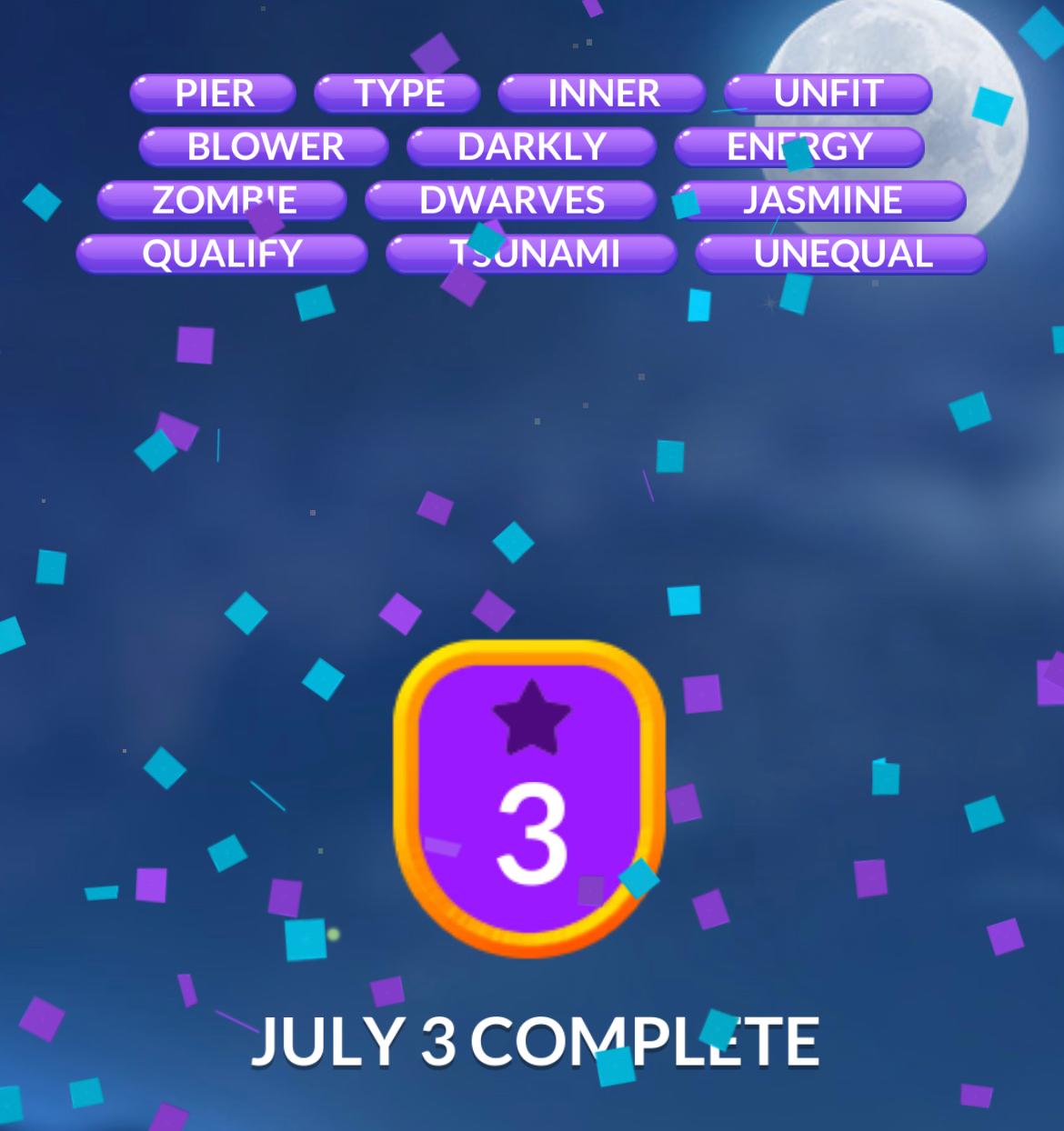 Word Stacks Daily Puzzle July 3 2024
