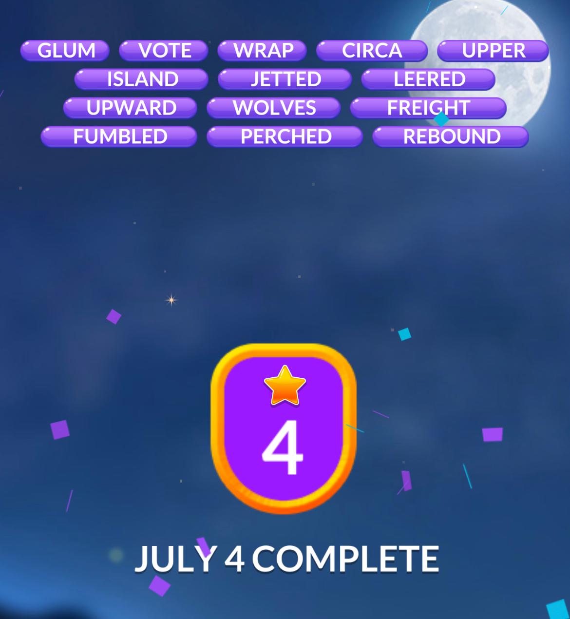 Word Stacks Daily Puzzle July 4 2024