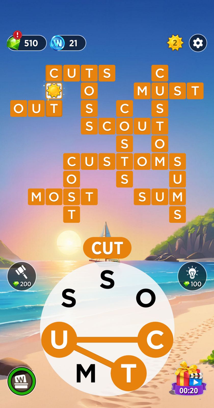 Words of Wonders (WOW) Daily Puzzle July 20 2024