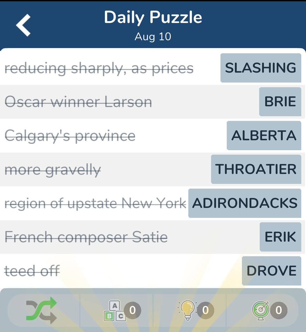 7 Little Words August 10 2024