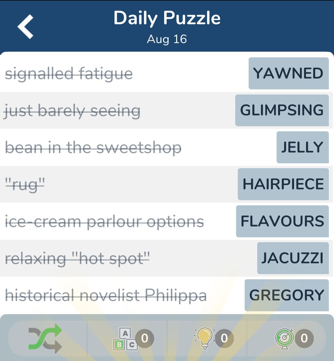 7 Little Words August 16 2024