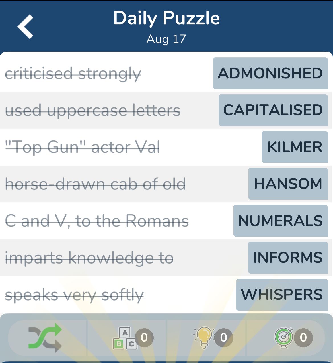 7 Little Words August 17 2024