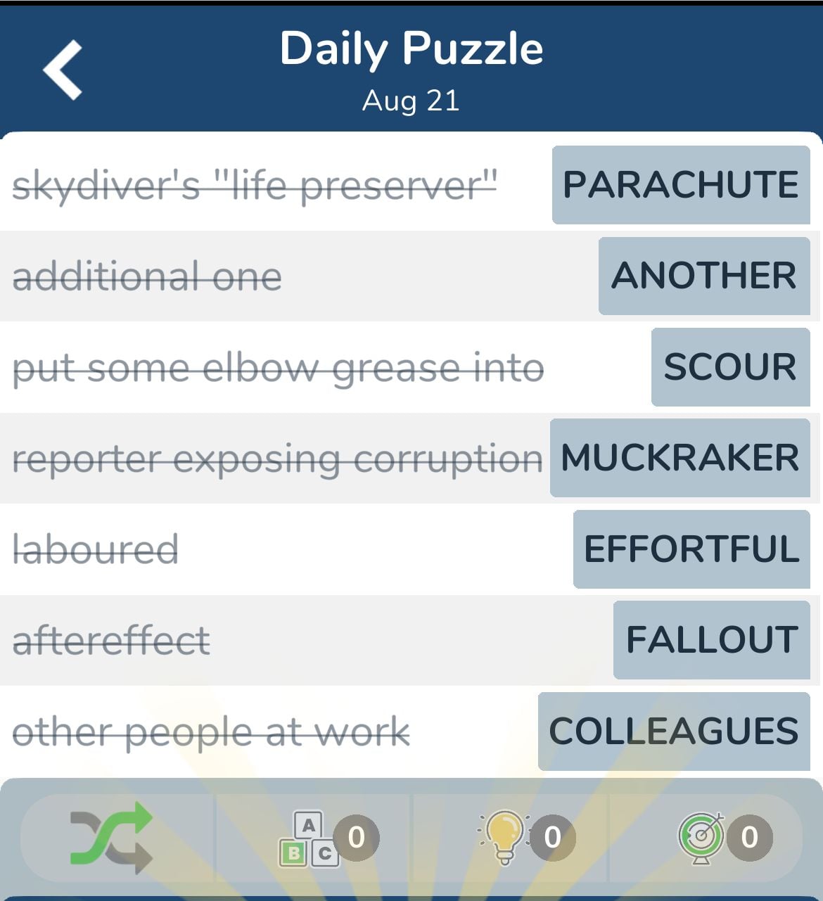 7 Little Words August 21 2024