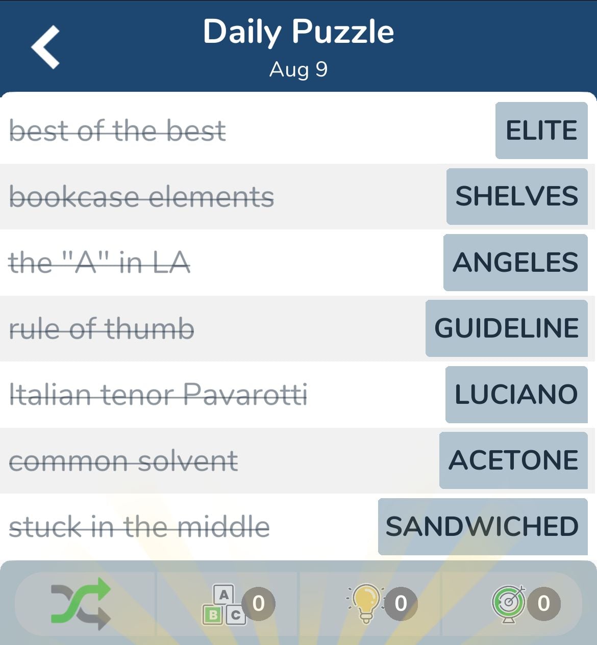 7 Little Words August 9 2024