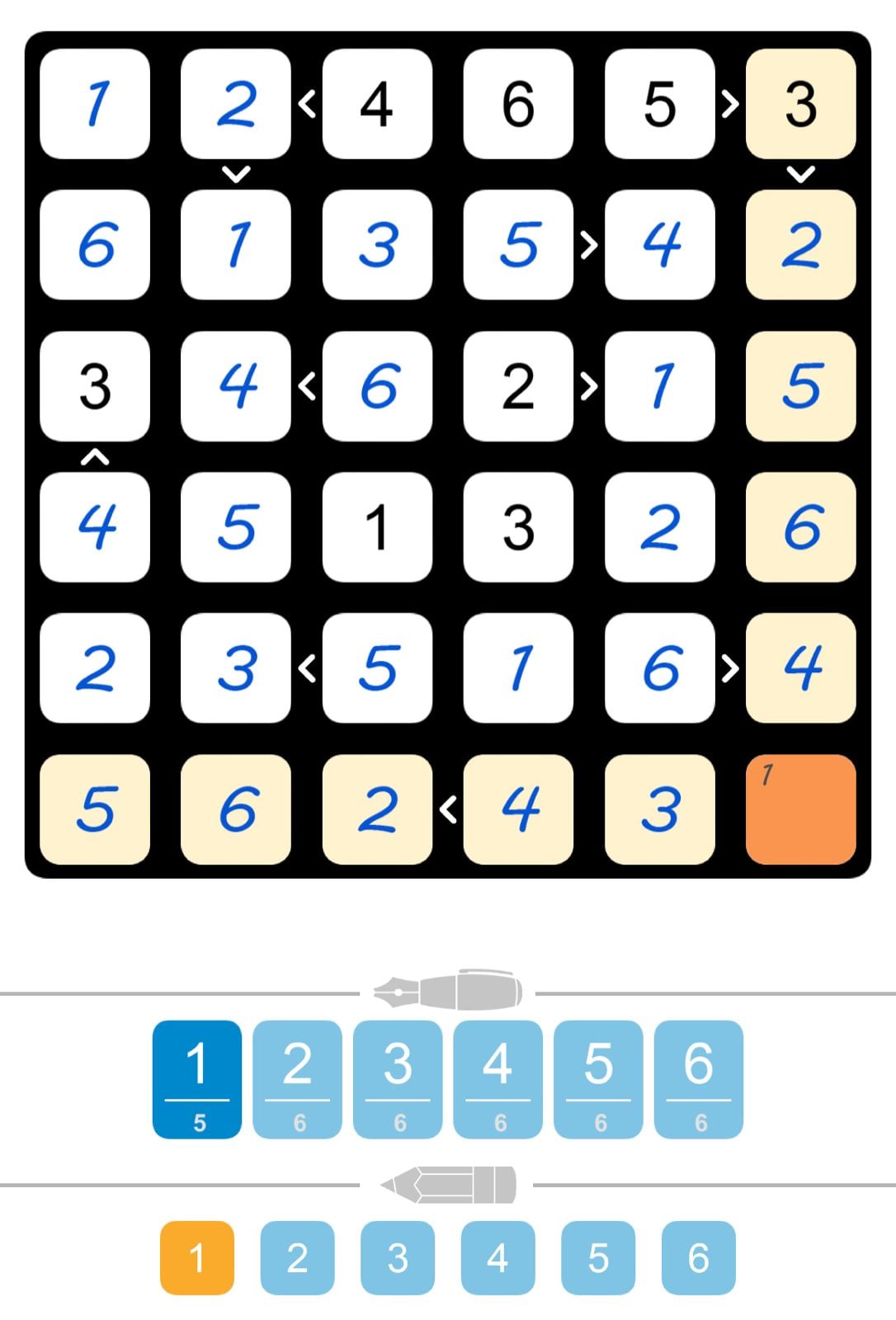 Puzzle Page Futoshiki August 10 2024