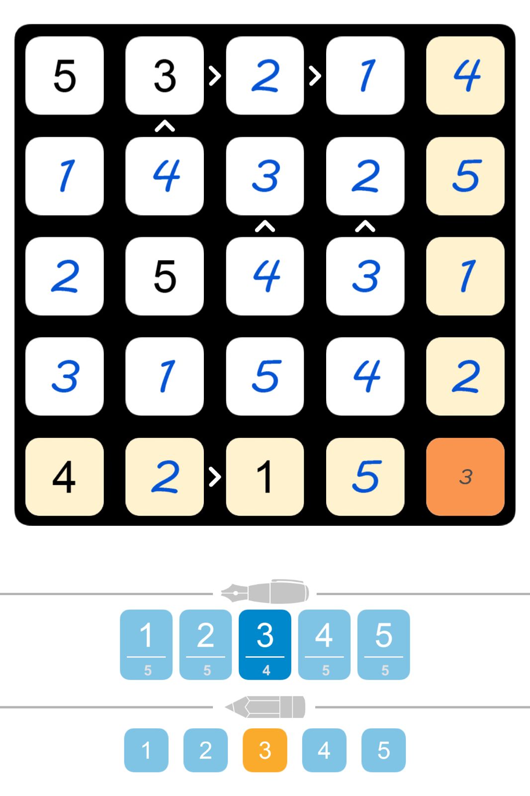 Puzzle Page Futoshiki August 27 2024