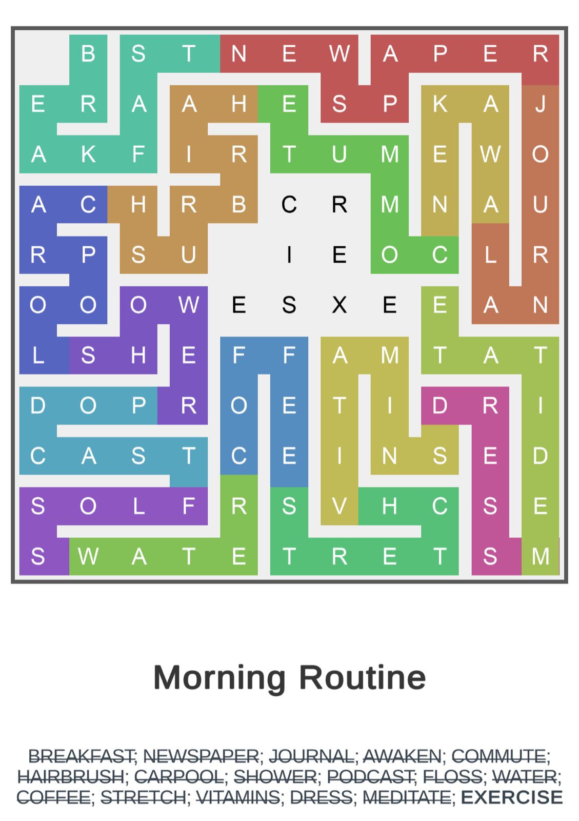 Puzzle Page Word Snake August 10 2024